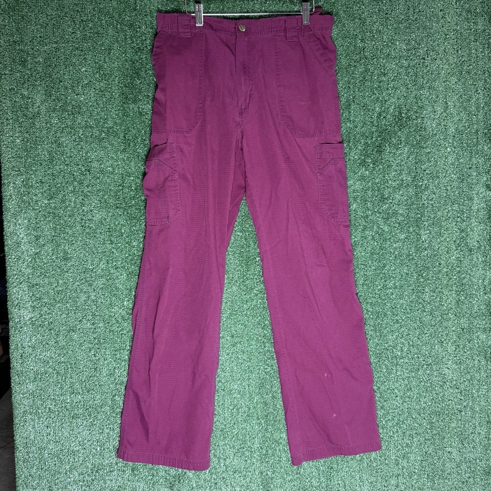 Carhartt Scrub Pants Cargo Scrubs RipStop Magenta Medium Unisex Regular 33x33